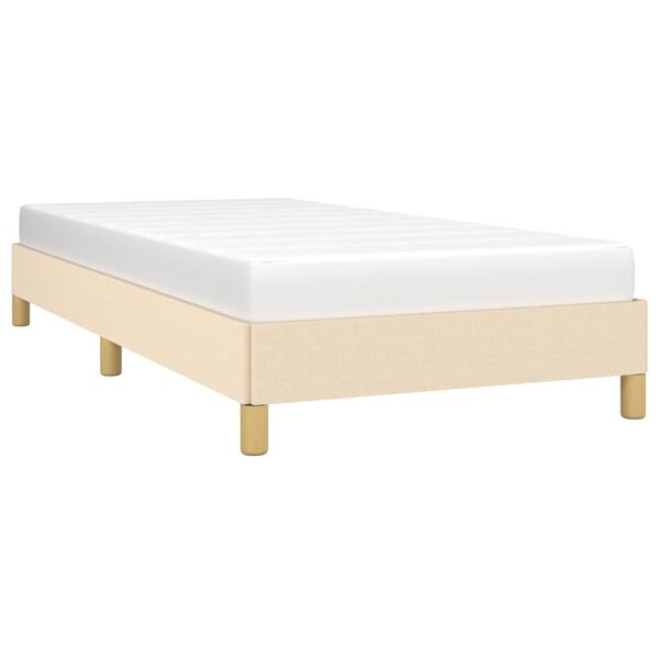 vidaXL Estructura de cama sin colchón tela crema 80x200 cm