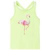 Camiseta de tirantes infantil amarillo ne&oacute;n 116