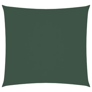 vidaXL Toldo de vela cuadrado tela Oxford verde oscuro 2,5x2,5 m