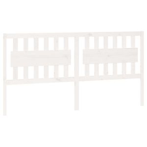 vidaXL Cabecero de cama madera maciza de pino blanco 185,5x4x100 cm