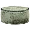 vidaXL Puf redondo de terciopelo verde 40x20 cm