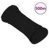 vidaXL Cuerda de trabajo poli&eacute;ster negro 4 mm 500 m