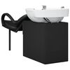 vidaXL Silla de Shampoo Manual Negro y 63 x 141 x 92 cm PVC