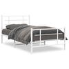 vidaXL Estructura cama sin colch&oacute;n con estribo metal blanco 100x200 cm