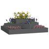 vidaXL Jardinera de madera maciza de pino gris 83x83x27 cm