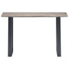 vidaXL Mesa consola 115x35x76 cm madera maciza de acacia y hierro gris