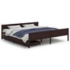 vidaXL Estructura cama 2 cajones madera pino marr&oacute;n oscuro 180x200 cm