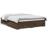 vidaXL Cama con cajones madera de ingenier&iacute;a marr&oacute;n roble 150x200 cm