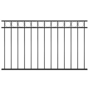 vidaXL Panel de valla ASSEN de acero, 1,7 x 0,8 m, negro
