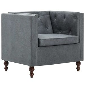 vidaXL Sill&oacute;n de tela gris