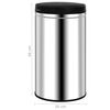 vidaXL Cubo de basura con sensor automático 60 L acero inoxidable