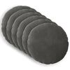 vidaXL Funda de almohada 6 pcs HEERLEN Gris oscuro &Oslash; 60 cm Terciopelo