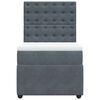 vidaXL Cama box spring con colch&oacute;n terciopelo gris oscuro 100x200 cm