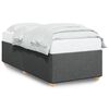 vidaXL Estructura de cama sin colch&oacute;n tela gris oscuro 90x190 cm