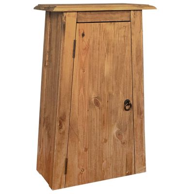 vidaXL Mueble de pared para baño madera maciza de pino 42x23x70 cm