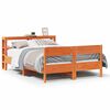 vidaXL Cama sin colch&oacute;n madera maciza pino marr&oacute;n cera 150x200 cm