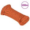 vidaXL Cuerda de barco polipropileno naranja 4 mm 100 m