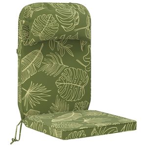 vidaXL Coj&iacute;n para tumbona de sol 100% Poli&eacute;ster Dise&ntilde;o de Hojas