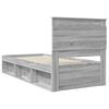 vidaXL Estructura de cama con cabecera Gris Sonoma 90 x 200 cm