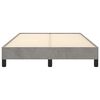 vidaXL Estructura de cama sin colch&oacute;n terciopelo gris claro 120x190 cm