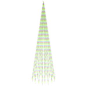 vidaXL &Aacute;rbol de Navidad en asta de bandera 1134 LED de colores 800 cm