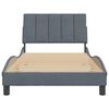vidaXL Estructura de cama sin colch&oacute;n Hanko terciopelo gris oscuro 100x203cm