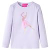 vidaXL Camiseta infantil de manga larga lila claro 140
