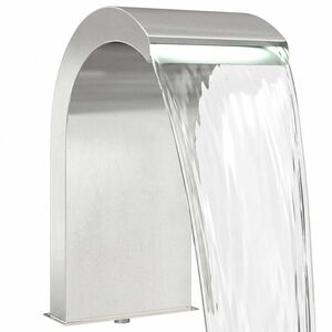 vidaXL Cascada para piscina con luz LED Acero inoxidable 304