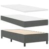 vidaXL Cama tipo Box Spring con colch&oacute;n Gris oscuro 90 x 200 cm tela