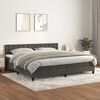 vidaXL Cama box spring con colch&oacute;n terciopelo gris oscuro 200x200 cm