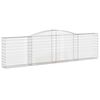 vidaXL Cesta gaviones forma arco hierro galvanizado 400x30x100/120 cm