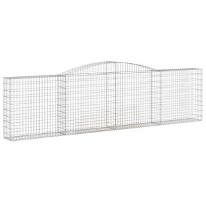 vidaXL Cesta gaviones forma arco hierro galvanizado 400x30x100/120 cm