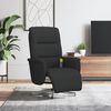 vidaXL Sill&oacute;n reclinable de masaje con reposapi&eacute;s tela negra