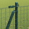 vidaXL Postes de cerca 13 pcs Verde Ø32mm 150 cm Acero galvanizado