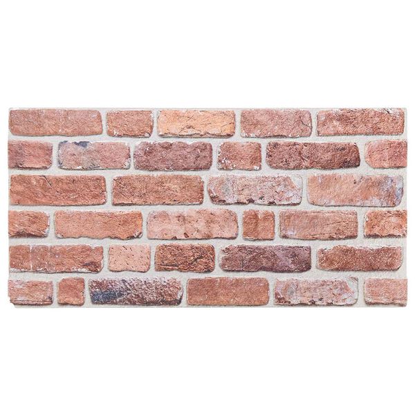 vidaXL Paneles de pared 10 pcs Rojo 100 x 50 cm Espuma EPS