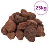vidaXL Rocas volc&aacute;nicas rojas 25 kg 5-8 cm