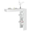 vidaXL Mesa de bar de pared madera contrachapada blanco 102x45x103,5cm