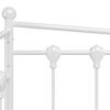 vidaXL Estructura de sof&aacute; cama sin colch&oacute;n metal blanco 90x200 cm