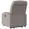 vidaXL Sill&oacute;n reclinable elevable tela gris taupe