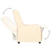 vidaXL Sill&oacute;n reclinable de cuero sint&eacute;tico crema