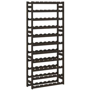 vidaXL Botellero para 77 botellas madera maciza de pino negro