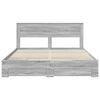 vidaXL Estructura de cama con cabecera Gris Sonoma 200 x 200 cm