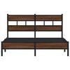vidaXL Estructura de cama sin colchón madera marrón roble 137x190 cm