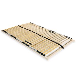 vidaXL Somier de l&aacute;minas sin colch&oacute;n con 28 listones 7 zonas 140x200cm