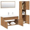 vidaXL Juego de muebles ba&ntilde;o 4 piezas madera ingenier&iacute;a roble artisan