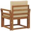 vidaXL Sof&aacute; de exterior Madera de Acacia S&oacute;lida y Poli&eacute;ster Natural