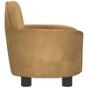 vidaXL Cama para perros de terciopelo marrón 66x40x45 cm
