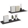 vidaXL Estante flotante 2 pcs Negro 60 x 18 x 2,5 cm Acero