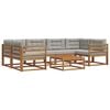 vidaXL Conjunto de sof&aacute;s de exterior 7 pcs Gris Natural y Claro