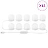 vidaXL Luces Espejo con tiras LED 12 uds. 4,5 x 4,5 x 4,7 cm Pl&aacute;stico